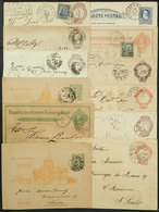 BRAZIL: 12 Postal Stationeries Posted Between 1892 And 1921, All With Interesting And/ore Rare Cancels, VF General Quali - Cartes-maximum