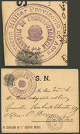 BRAZIL: 25/JUN/1899 Amazonas - Rio: Official Cover Of The "Commando Do 1º Districto Militar" With Violet Marks On Front  - Cartes-maximum