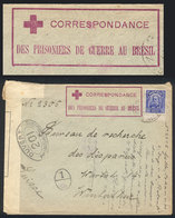 BRAZIL: PRISONER OF WAR IN BRAZIL: Cover Sent From Rio De Janeiro To Switzerland In AU/1918 Franked With 200rs And Viole - Cartes-maximum