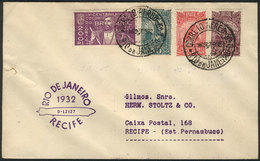 BRAZIL: Cover Flown Via ZEPPELIN From Rio De Janeiro To Recife On 16/SE/1932, VF Quality! - Cartes-maximum