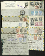BRAZIL: 10 Airmail Covers With Interesting Postages, Most Of Fine Quality! - Cartes-maximum