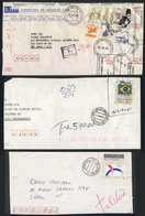 BRAZIL: 11 Modern Covers, All With DUE Marks Applied For Various Reasons, Very Interesting Lot For The Specialist In Mod - Cartes-maximum