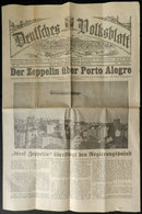 BRAZIL: Newspaper Of Porto Alegre "Deutches Volksblatt" Of 4/JUL/1934, The Front-page Story About The ZEPPELIN's Arrival - Autres & Non Classés