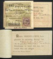 GREAT BRITAIN: Receipt Of 2/DE/1890 Of Companhia Petropolitana Rio De Janeiro, For £944 14S. 1p., With An Affixed Revenu - Autres & Non Classés