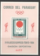 1964  Jeux Olympiques De Tokyo - Bloc Feuillet ** - Paraguay