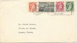 LETTRE 1959 POUR LA FRANCE AVEC 4 TIMBRES - Storia Postale