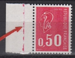 Variété Du  N° 1664 0,50 Béquet Rouge Neuf Sans Charnière,  Filet Rouge Sur La Bordure De Gauche - Neufs