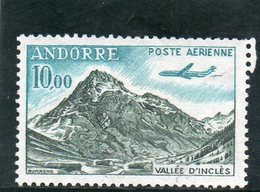 ANDORRE FR. 1961-4 O - Poste Aérienne