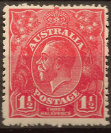 AUSTRALIA 1924 1 1/2d KGV No Wmk SG 84 HM #AQC64 - Nuovi