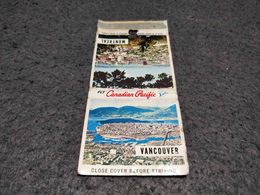 ANTIQUE MATCHBOX MATCHES LABEL ADVERTISING CANADIAN PACIFIC AIRLINES CANADA - Scatole Di Fiammiferi