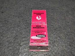 ANTIQUE MATCHBOX MATCHES LABEL ADVERTISING SABENA AIRLINES BELGIUM Nº3 - Luciferdoosjes