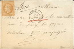 Ancre / N° 28 Càd De Rayon 1 PARIS (60) 21 MAI 71 Sur Lettre Pour Un Militaire à Passy. Mention Manuscrite De Censure '' - Guerre De 1870