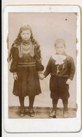 Photo Ancienne XIXe CDV Circa 1880 Portrait D'enfants Frère Et Soeur Photographie Callard Ou Gallard Bois De Céné Vendée - Autres & Non Classés