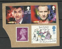 GREAT BRITAIN Mint Stamp On Cover Out Cut Dr. Who Etc - Unused Stamps