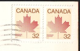 Leave 2 Stamps '80 Val. 32 Canada On Postcard - Cartas & Documentos