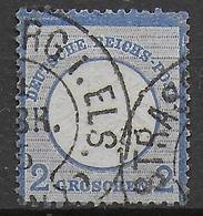 REICH - 1875 - ADLER GROS ECUSSON - YVERT N°17 OBLITERE STRASBOURG FER à CHEVAL HUFFEISEN STEMPEL (BAS-RHIN / ALSACE) - Used Stamps
