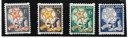 Nederland Yvert N° 259a/262a Lichte Klever  Afwijkende Tanding / Light Hinge - Unused Stamps
