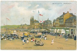 Luigi LOIR - Les Plages De France, Cabourg - Carte Publicitaire Biscuits Pernot - Loir