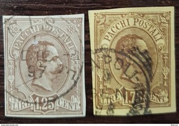 Italy , 1884-86 , Usato Pacchi Postali , 1.25 - 1.75 Lire , - Postal Parcels