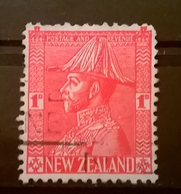 FRANCOBOLLI STAMPS NUOVA ZELANDA NEW ZELAND 1926 RE GIORGIO VI IN UNIFORME KING GIORGIO VI UNIFORM CON ANNULLO - Oblitérés