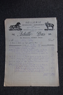 Facture Ancienne - OLONZAC, Achille PONS , Sellerie, Bourrellerie, Harnachement, Articles D'Ecurie.. - Straßenhandel Und Kleingewerbe