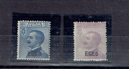 TP -1912 - GRECE - EGEE - COLONIE ITALIENNE - N° 1 Et N° 2 - Dodécanèse