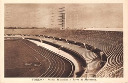 0630 "TORINO - STADIO MUSSOLINI E TORRE MARATONA"  VEDUTA.  CART   SPED 1934 - Stadien & Sportanlagen