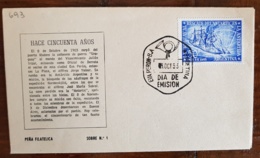 ARGENTINE LA URUGUAYA AL RESCATE DEL ANTARTIC EN LA ANTARTIDA. Fdc 1 Er Jour  1953 - Otros & Sin Clasificación