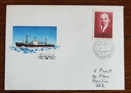 RUSSIE-URSS Theme Polaire. Une Valeur Non Dentelé Sur Lettre Avec Cachet, LENINE - Arctic Expeditions