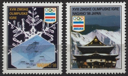 Japan MAP Snow - 1998 Winter Olympics Nagano - Yugoslavia MNH CINDERELLA LABEL VIGNETTE - Inverno1998: Nagano