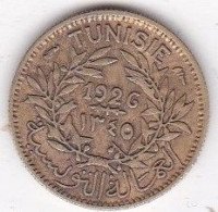 Protectorat Français Bon Pour 50 Centimes 1926 – AH 1345 En Bronze-aluminium, Lec# 183 - Tunisie