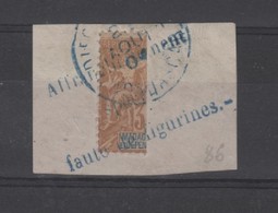 Madagascar  _  Sur Fragment 30c Coupé  (1909 ) N°86 - Used Stamps