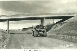 CHANTIER VOIE FERRÉE TGV - CONSTRUCTION CHEMIN DE FER ET PONT - SECTEUR CLUNY RN 79  - AVRIL 1980 - RARE 600 EXEMPLAIRES - Ouvrages D'Art