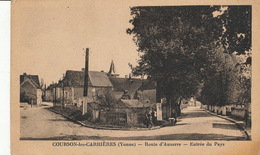 (CPA 89) COURSON-LES-CARRIÈRES  /  Route D'Auxerre - Entrée Du Pays - - Courson-les-Carrières