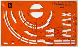 FLEISCHMANN 9951 Piccolo Spur N Zeichen Schablone Gleisplan Gleispläne 1:5 - Track