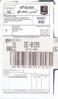 VR China Huanghezhong EPacket Expres - Label + Deutsches Label - Paketmarken
