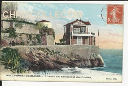 Carte Postale:  Balzi - Rossi - Grimaldi - Ricordo Dei Restaurant Des Grottes - Cafes & Restaurants