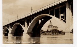 SASKATOON, Saskatchewan, Canada, Broadway Bridge & Bessborough Hotel,  1937 RPPC - Saskatoon