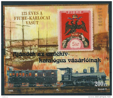 1262 Hungary Transport Railway Line Anniversary Overprint Memorial Sheet MNH RARE - Hojas Conmemorativas