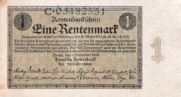 Germany 1 Rentenmark 1923 AU, Ro.154a/DEU-199a - 1 Rentenmark