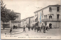 34 MONTAGNAC - Place De La République Et Rond Point - Montagnac