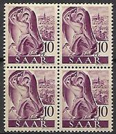 SARRE   -   1947 . Y&T N° 200 **  En Bloc De 4. - Collections, Lots & Séries