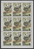 North Korea 2006 Mi. 5050 Minisheet Kleinbogen 9 Stamps OVERPRINT Faune Fauna Ours Bear Bär Panda MNH** RARE - Orsi