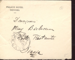 KING CHARLES I, CHARITY, STAMPS  ON GOVORA PALACE HOTEL HEADER COVER, 1916, ROMANIA - Storia Postale