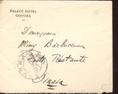 KING CHARLES I, CHARITY, STAMPS  ON GOVORA PALACE HOTEL HEADER COVER, 1916, ROMANIA - Briefe U. Dokumente