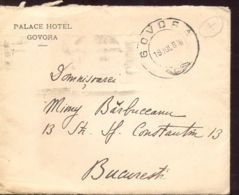 KING CHARLES I, CHARITY, STAMPS  ON GOVORA PALACE HOTEL HEADER COVER, 1916, ROMANIA - Storia Postale