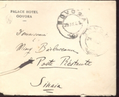 KING CHARLES I, CHARITY, STAMPS  ON GOVORA PALACE HOTEL HEADER COVER, 1916, ROMANIA - Storia Postale