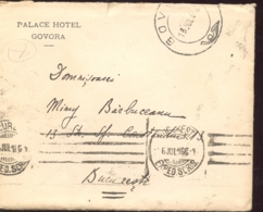 KING CHARLES I, CHARITY, STAMPS  ON GOVORA PALACE HOTEL HEADER COVER, 1916, ROMANIA - Briefe U. Dokumente