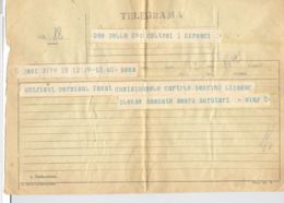 TELEGRAPH, TELEGRAMME SENT FROM IASI TO BUCHAREST, ROMANIA - Telegraaf