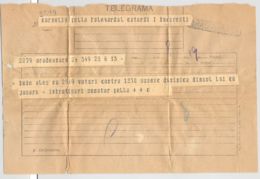 TELEGRAPH, TELEGRAMME SENT FROM ORADEA TO BUCHAREST, ROMANIA - Telegraphenmarken